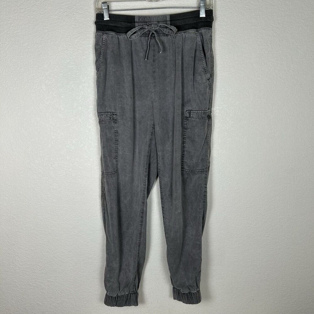 Aerie Women’s Sz S/P Pull On Jogger Capsule Cargo Pants Marbled Gray Lyocell